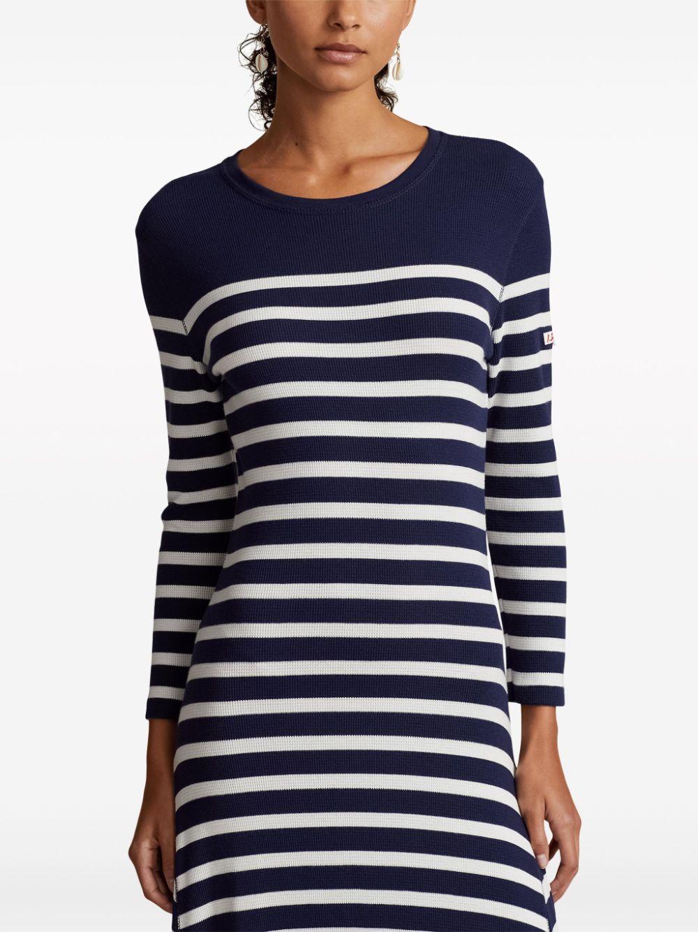 Ralph lauren blue white striped dress sales