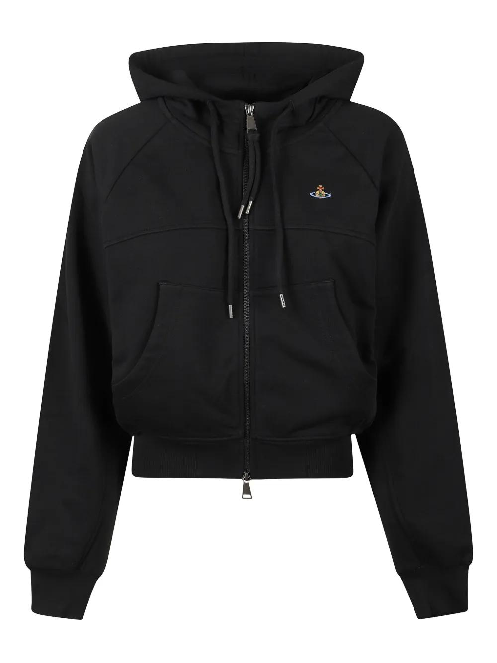 Vivienne Westwood Zip-Up Hoodie in Black | Lyst