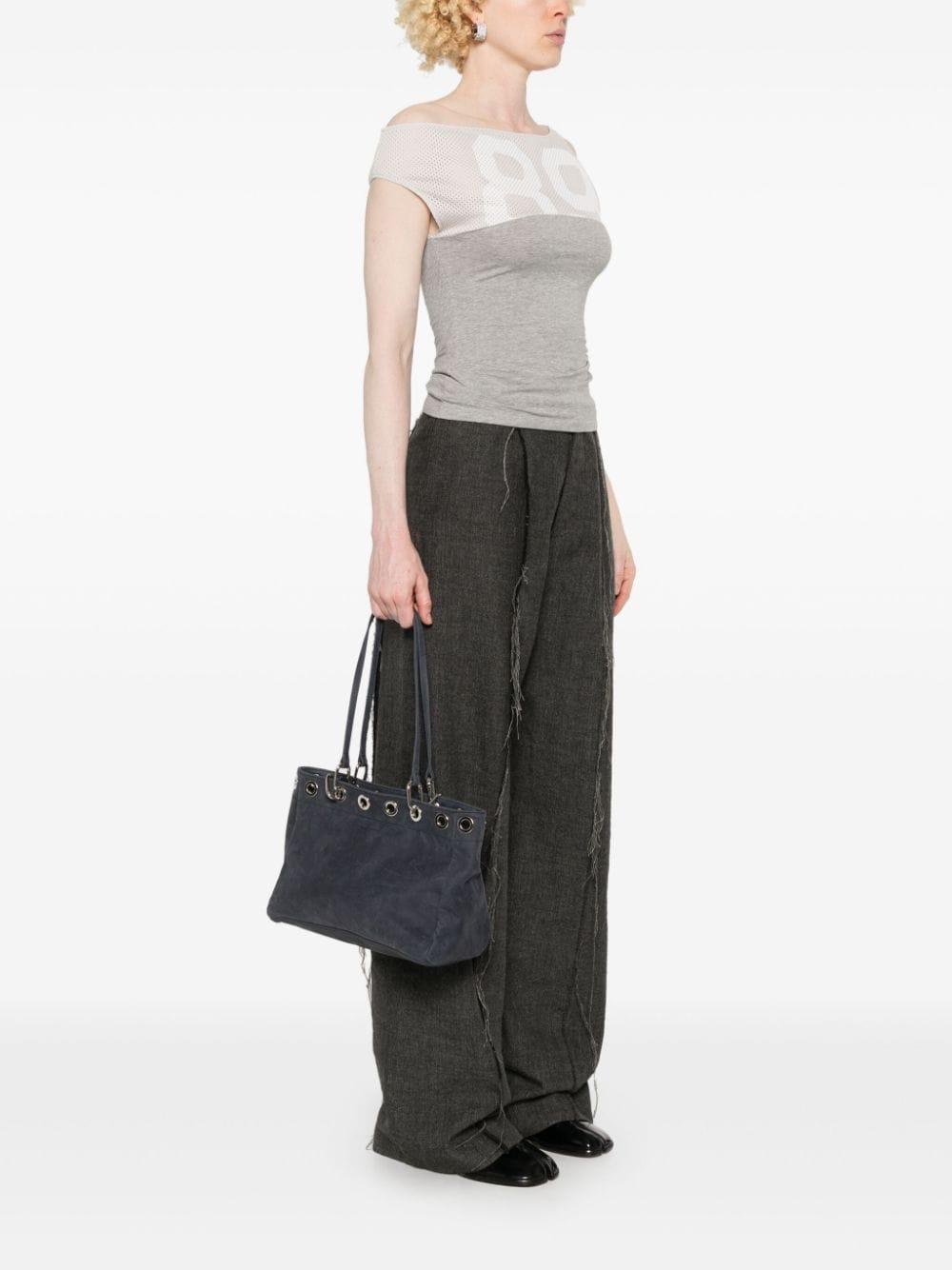 Paloma Wool Philana Smooth Leather Shoulder Bag in Blue | Lyst