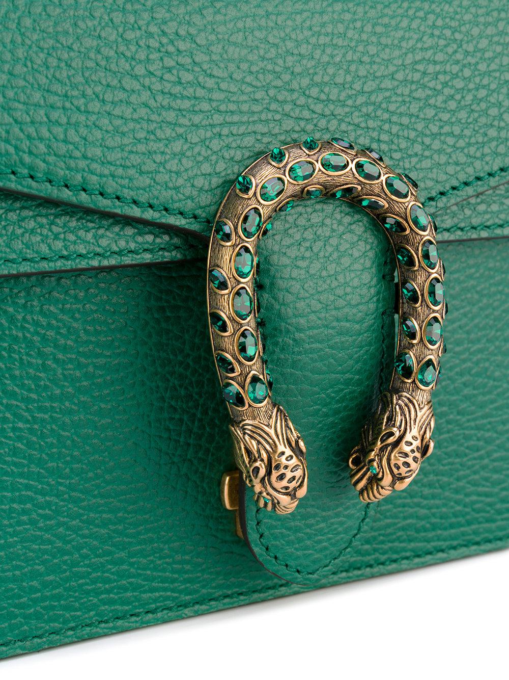 Gucci Leather Dionysus Shoulder Bag in Green Lyst