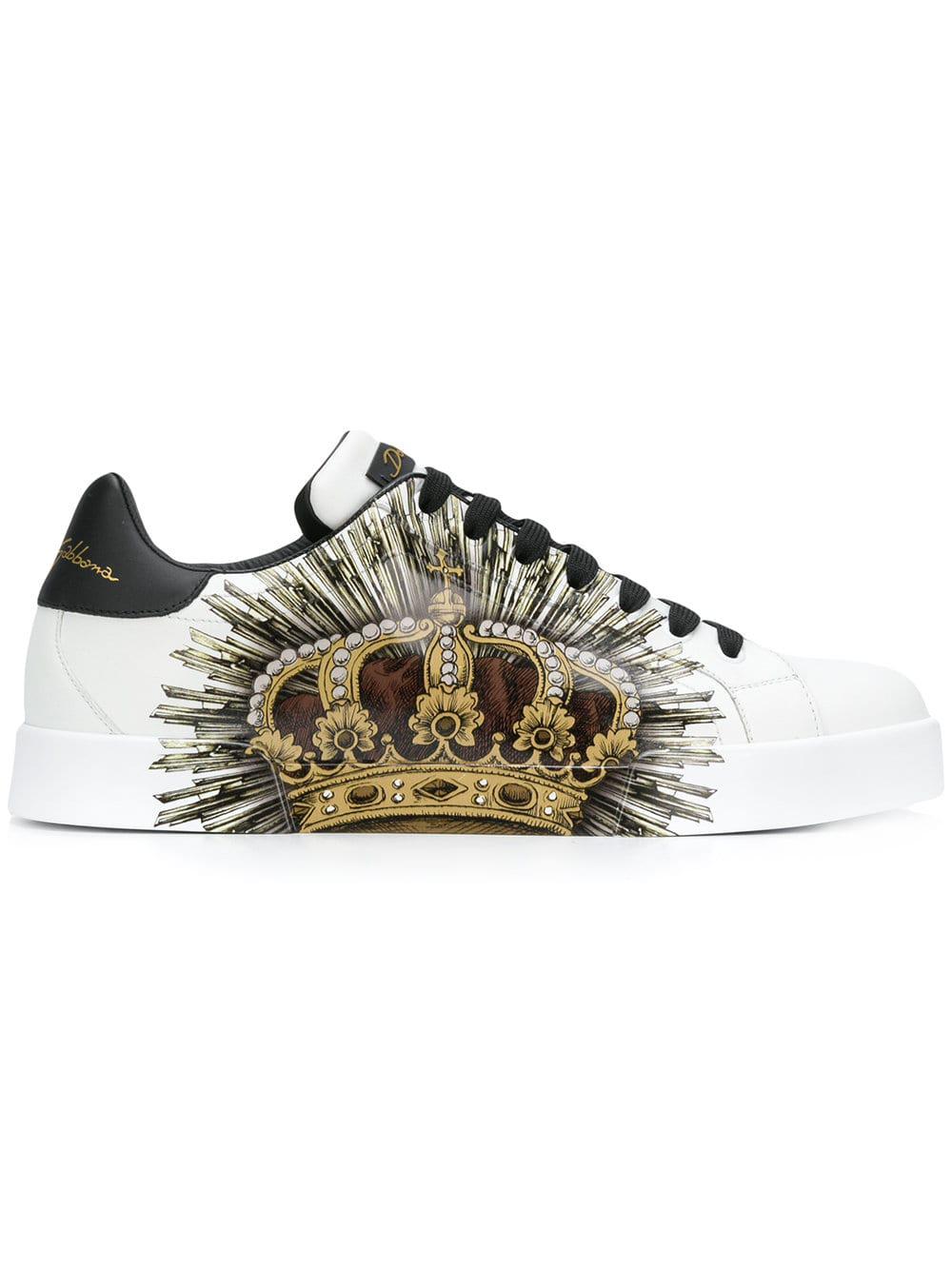 Sneakers con stampa corona da Uomo di Dolce & Gabbana in Bianco | Lyst