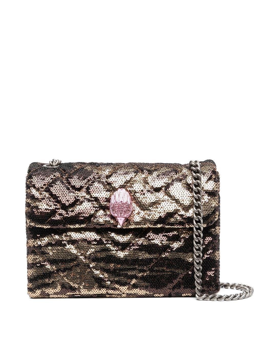 Kurt Geiger Kensington Sequinembellished Shoulder Bag in Brown (Black