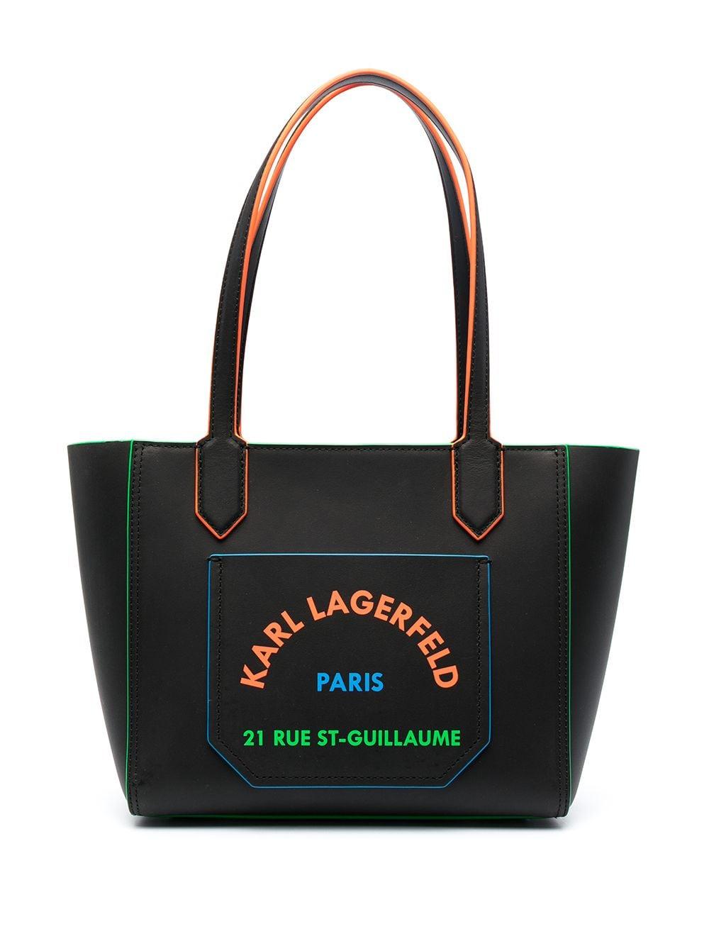 Karl Lagerfeld Leder K/Journey Neon Edge Handtasche in Schwarz - Lyst