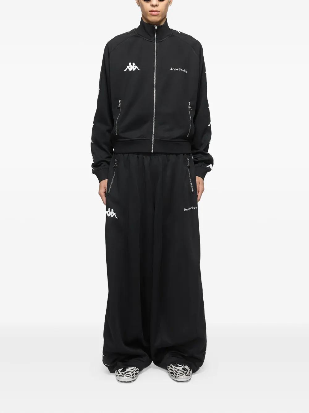 Acne Studios X Kappa Zip-Up Jacket in Black | Lyst