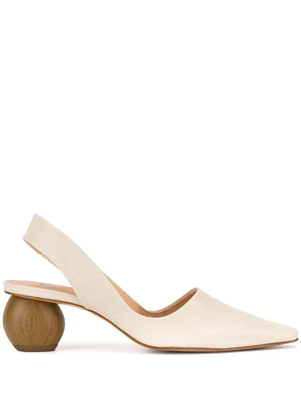 ball wood platform pumps