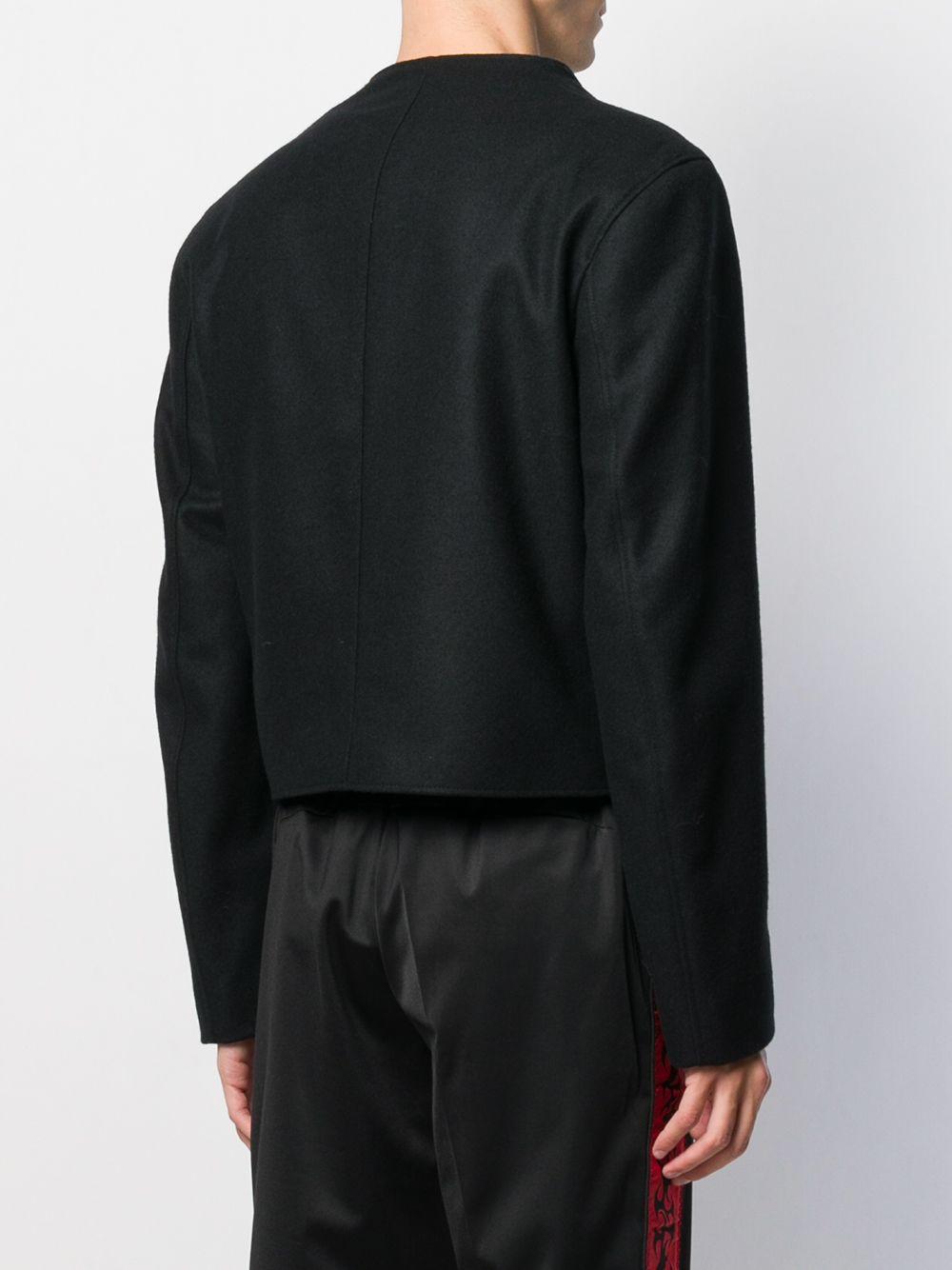 Lemaire Wool Fitted Knit Jacket in Black for Men - Lyst