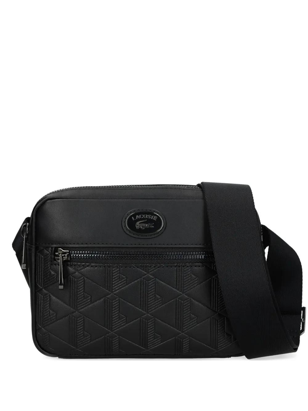 LACOSTE☆ Nomogramme Flap Messenger Bag Lacoste Reporter Nomogramme Messenger Bag in Black for Men