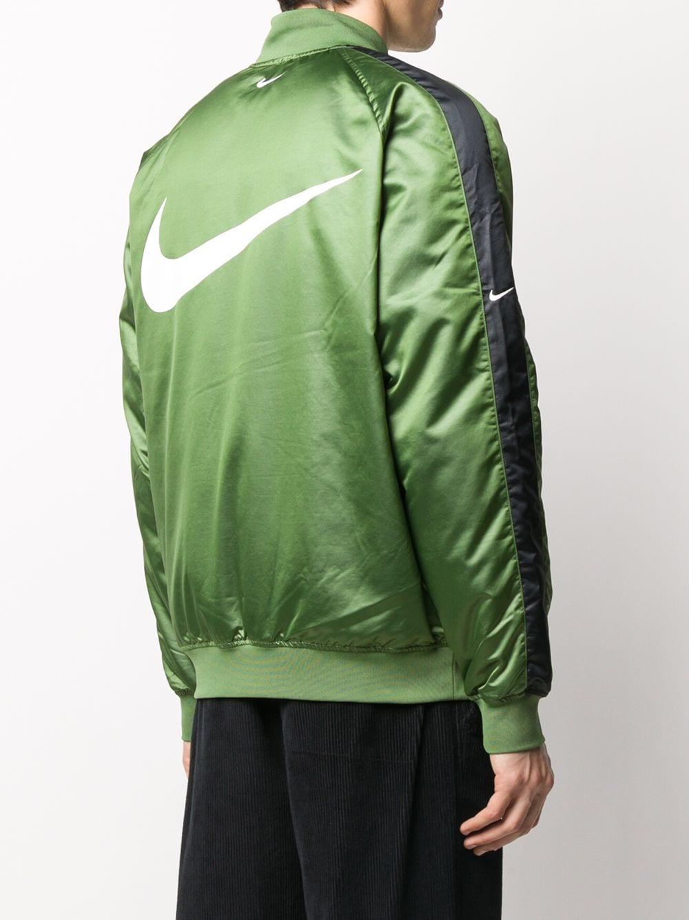 Nike Swoosh Bomber Jacket in Green for Men - Lyst