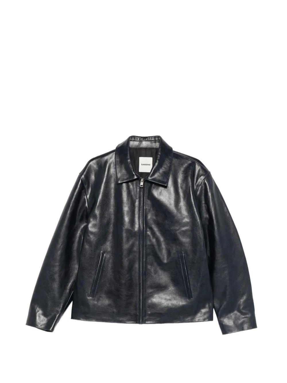 Sandro Leather jackets for Men | Online Sale up to 40% off | Lyst