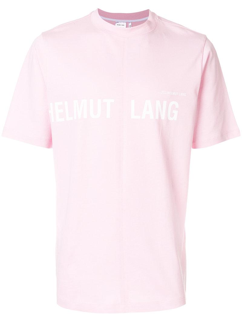 Helmut Lang Cotton Logo Print Tee in Pink & Purple (Pink) for Men - Lyst