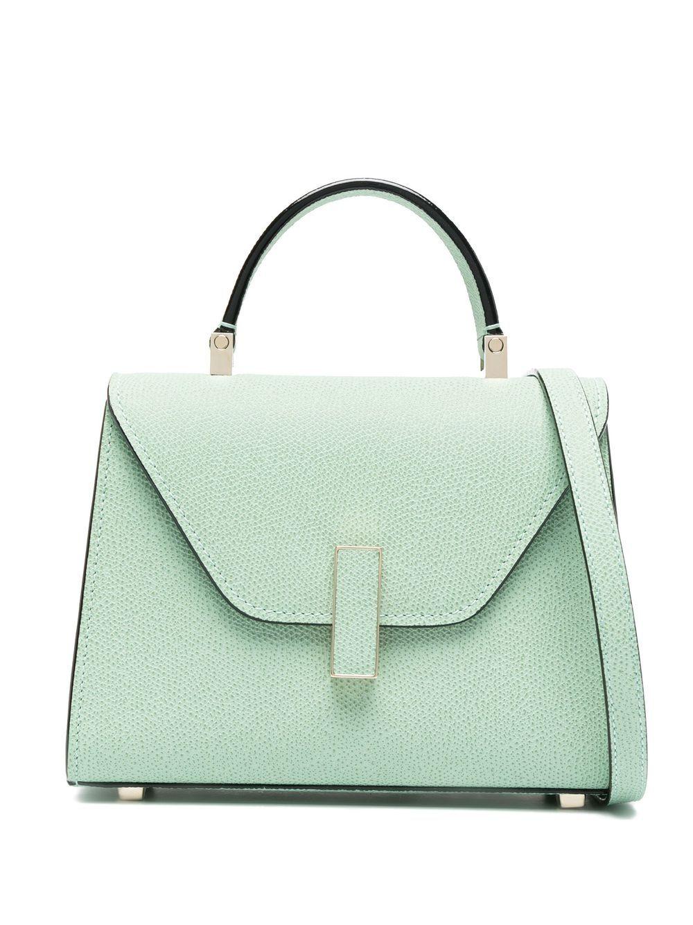 Valextra Small Iside Leather Tote Bag in Green | Lyst