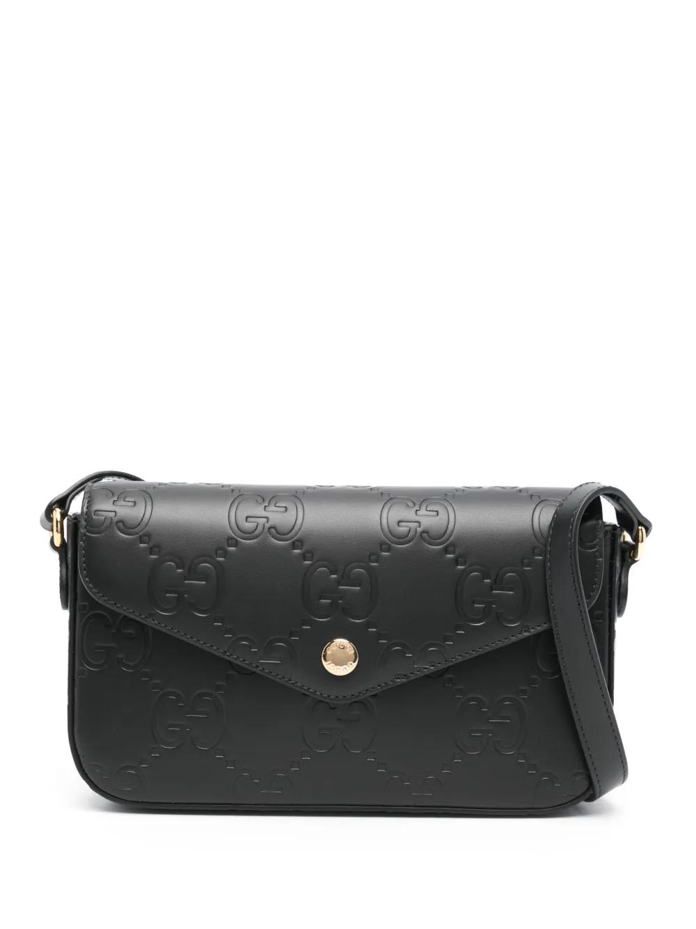 Gucci Mini Gg Super Crossbody Bag in Black | Lyst UK