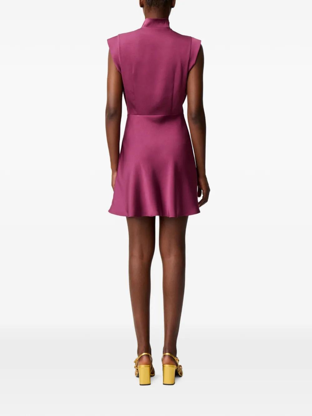 claudie pierlot purple dress Claudie Pierlot Satin Asymmetric Midi Dress In Purple - 50% Off