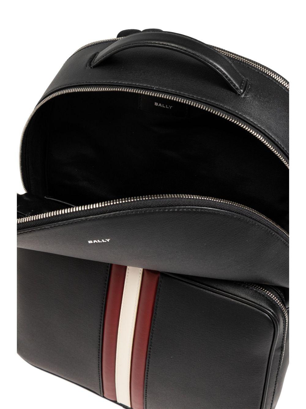Bally ストライプ レザーバックパック | ブラック | FARFETCH JP