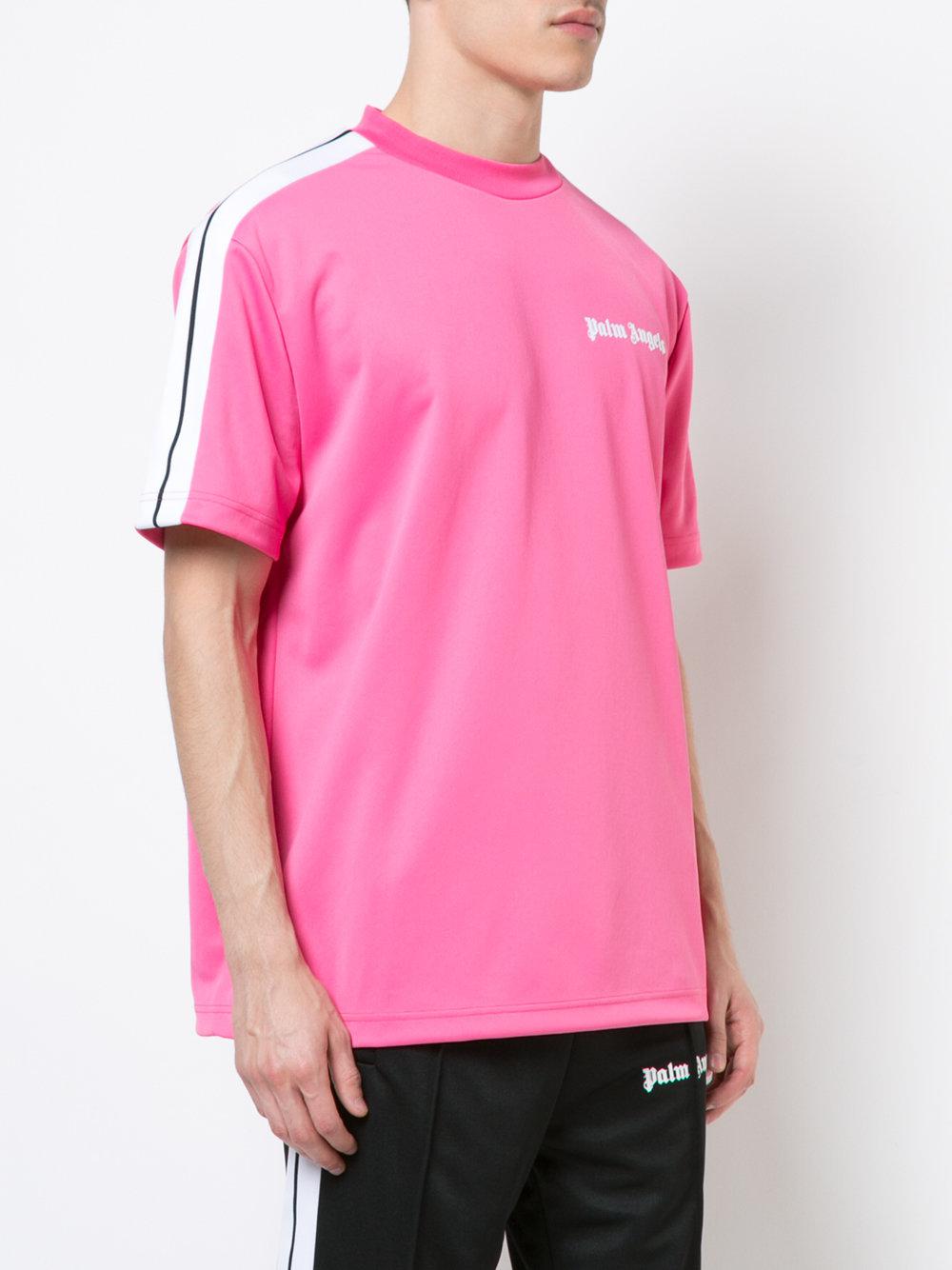 Palm Angels Track T-shirt in Pink 