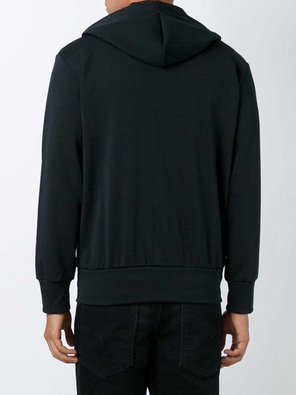 COMME DES GARÇONS PLAY Wool Embroidered Heart Patch Sweatshirt in Black ...