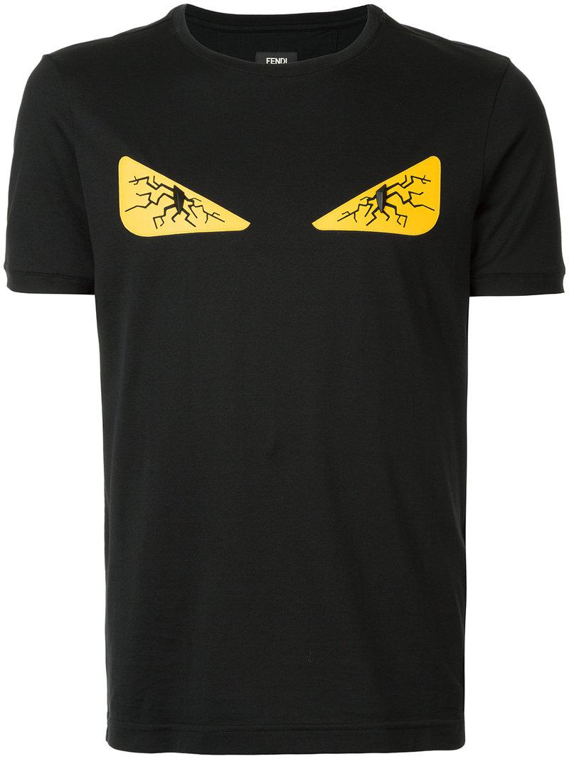 Fendi Cotton Bad Bugs T-shirt in Black for Men - Lyst