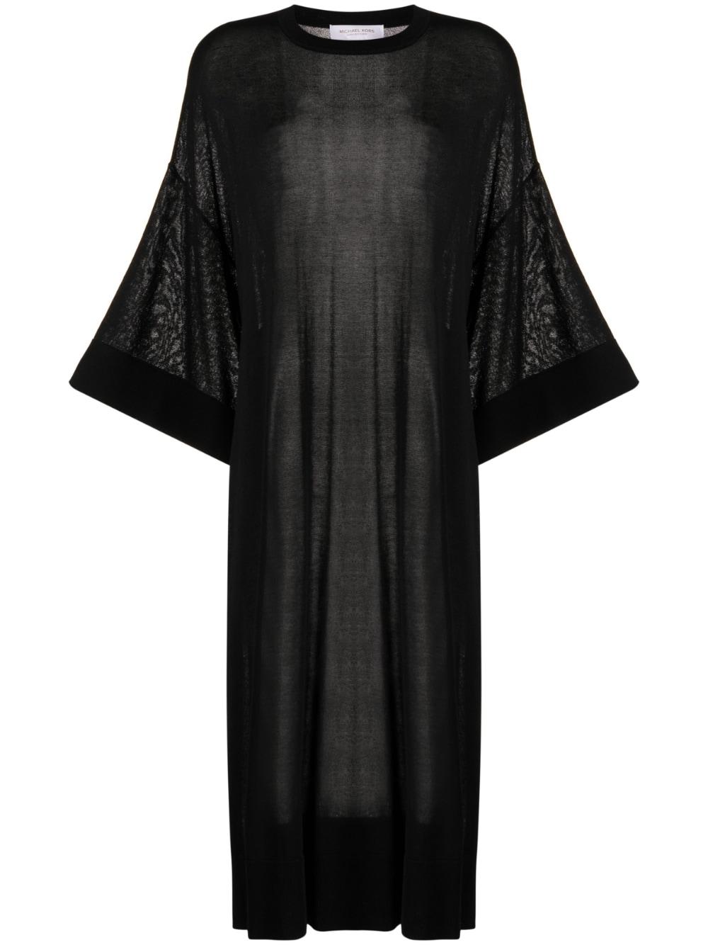 Michael Kors Semi-sheer Kaftan Dress in Black | Lyst UK