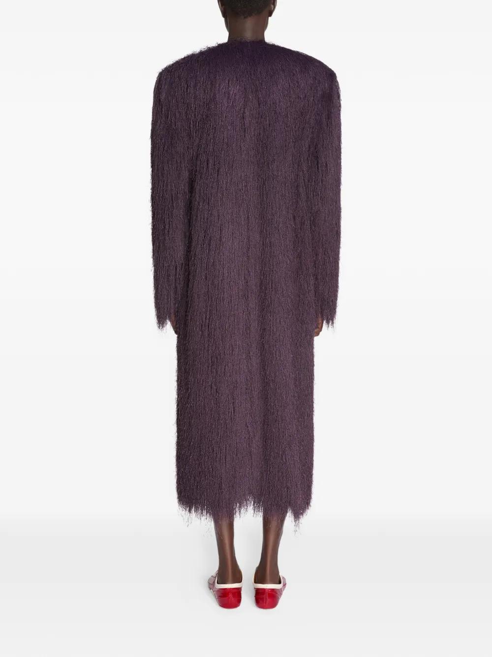Manteau Oversize Hiver En Fausse Fourrure Longue Violet - Taille 2XL - Style Diva (neuf)