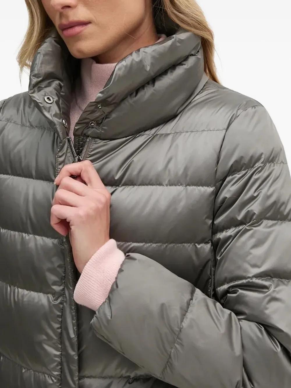 Geox Damen Parka Faviola – Hahnentrittmuster, Winddicht, Atmungsaktiv, Oversize, 72 Cm Länge