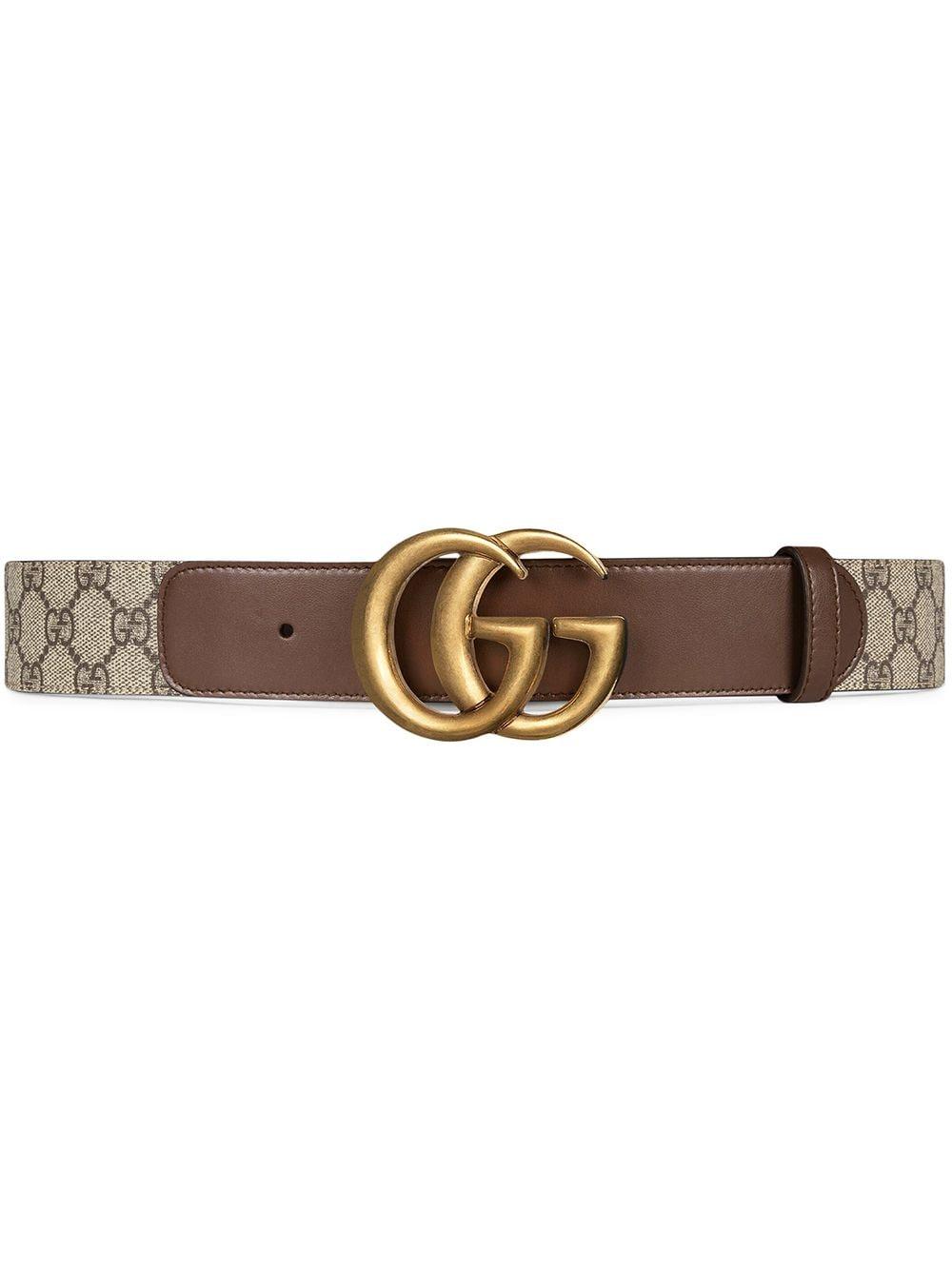 Gucci GG Belt With Double G Buckle in Brown | Lyst