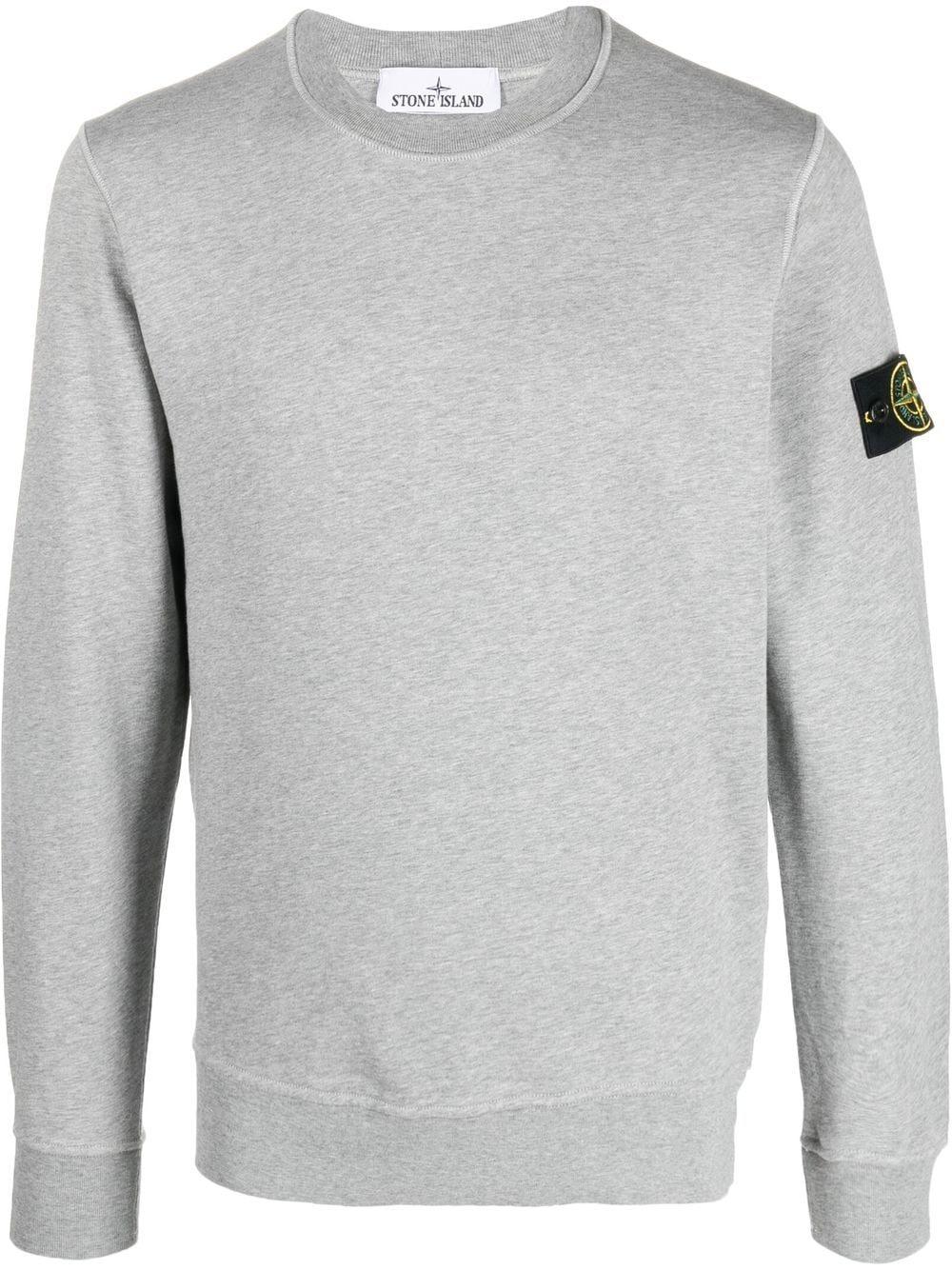 Stone Island Logo-patch Sweatshirt in Gray for Men | Lyst