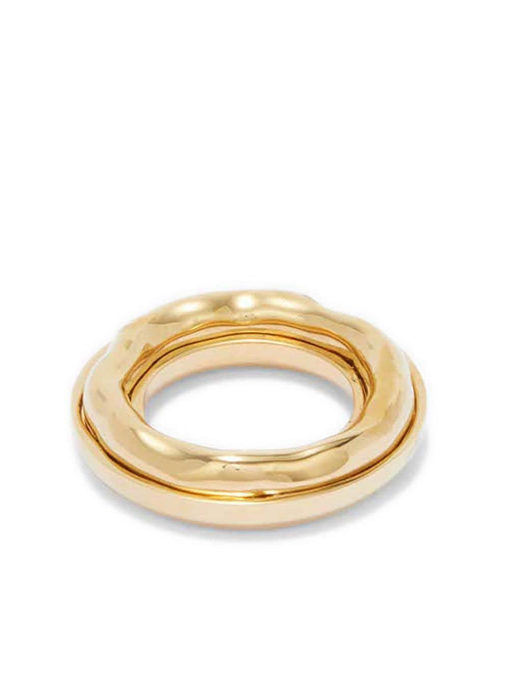 JIL SANDER スカルプチュラルリング　ゴールド　Lサイズ JIL SANDER スカルプチュラルリングゴールドLサイズ