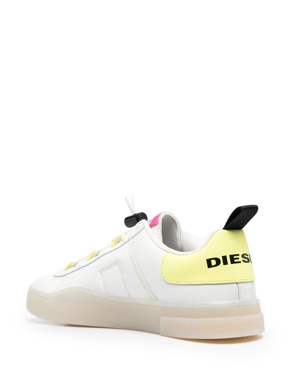 DIESEL Leer Leren Sneakers in het Wit voor heren - Lyst