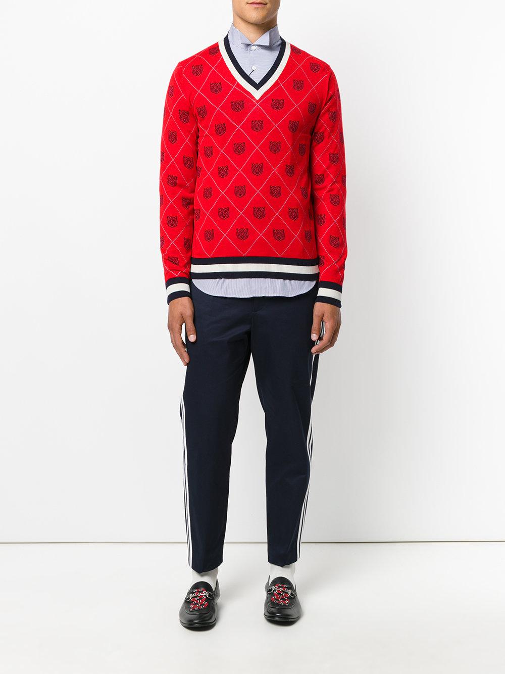 Gucci red tiger sweater cheap