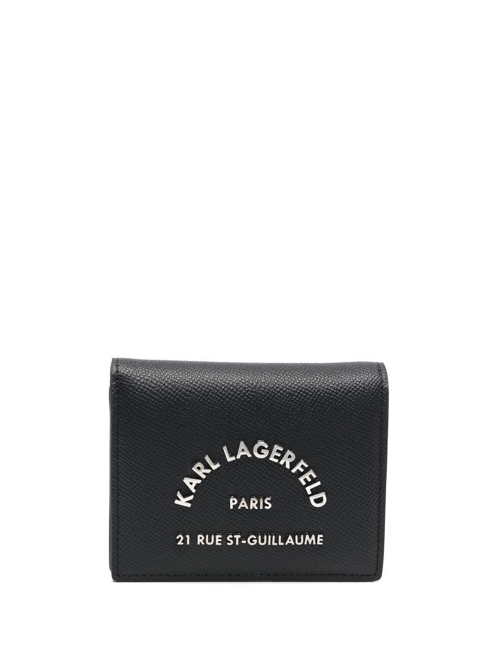 Karl Lagerfeld Logo-plaque Bi-fold Wallet in Black | Lyst