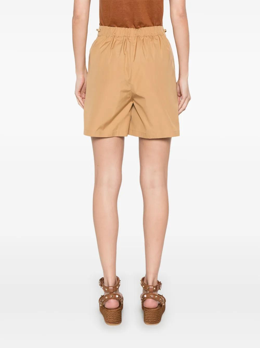 【MAX MARA】サルタノプリーツコットンブレンドポプリンショーツ Max Mara ポプリン ショートパンツ ナチュラル | Lyst