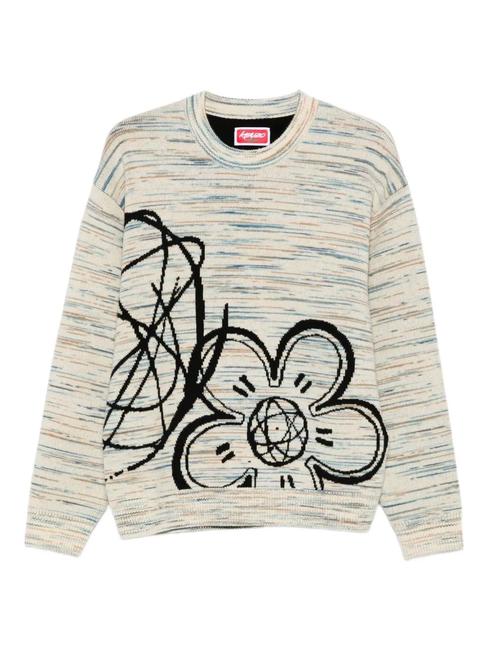 【送料&関税込】Kenzo Long Sleeve Crew-neck Sweater Shop the Stylish Men's Kenzo Black CNY Red Tiger Long Sleeve