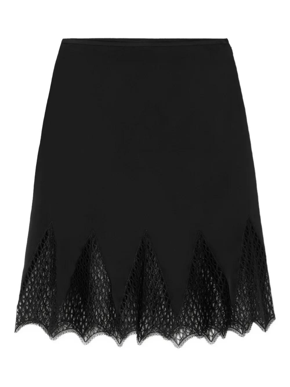 スカート VERSACE BLACK STRETCH WOOL SKIRT VERSACE BLACK BONDAGE WOOL SKIRT WITH BUCKLES 1992