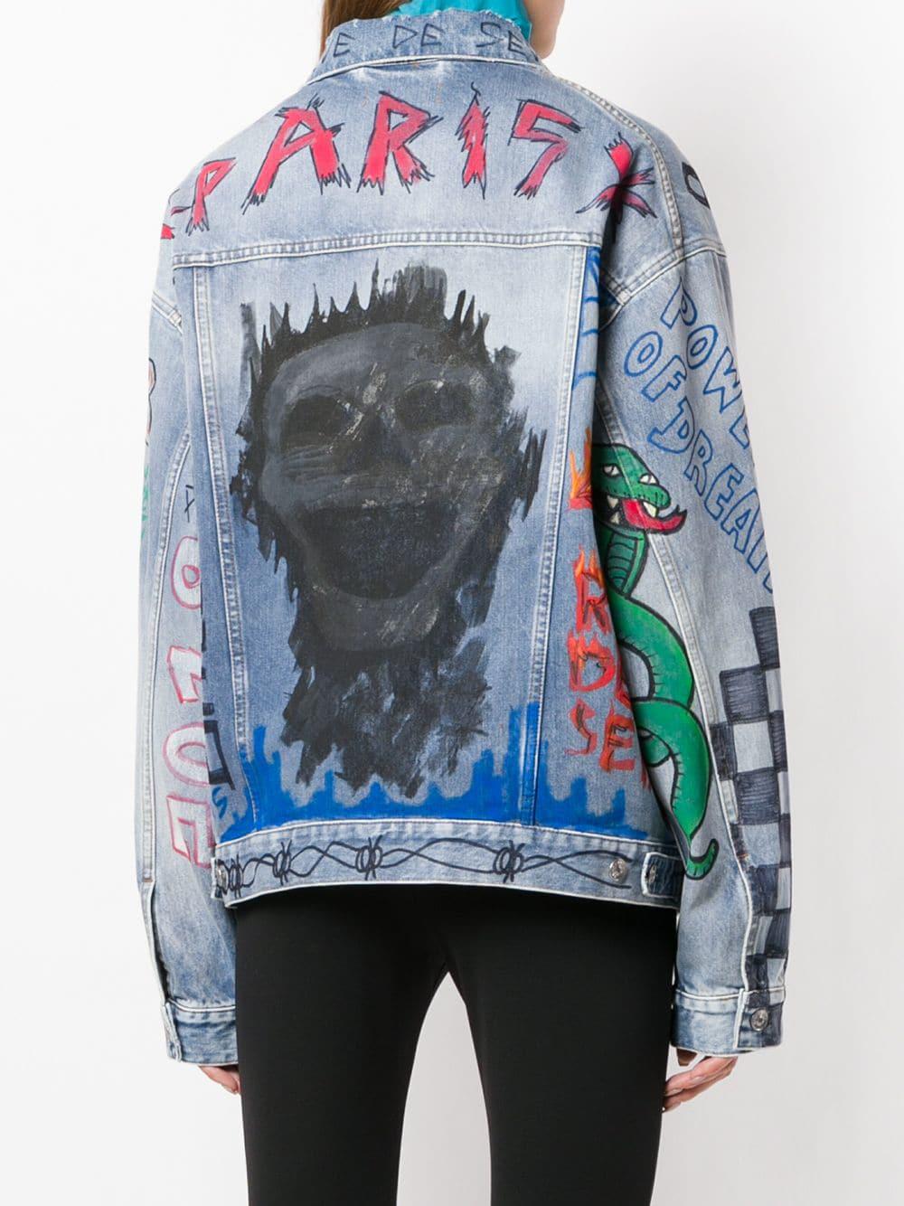 balenciaga handwritten denim jacket
