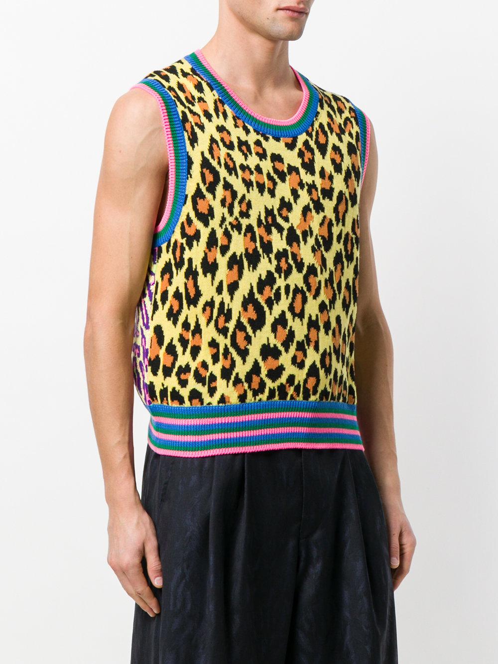 Comme des Garcons Leopard Print Sweater Vest for Men Lyst
