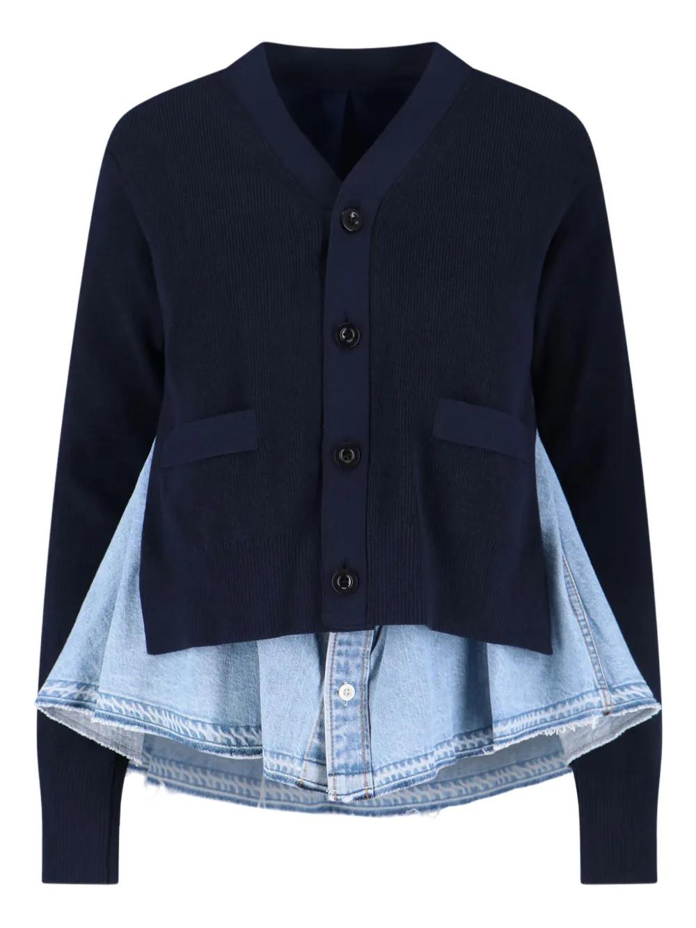 sacai Suiting Knit Cardigan　21AW ドッキング sacai] Suiting x Knit Cardigan – MaW SAPPORO