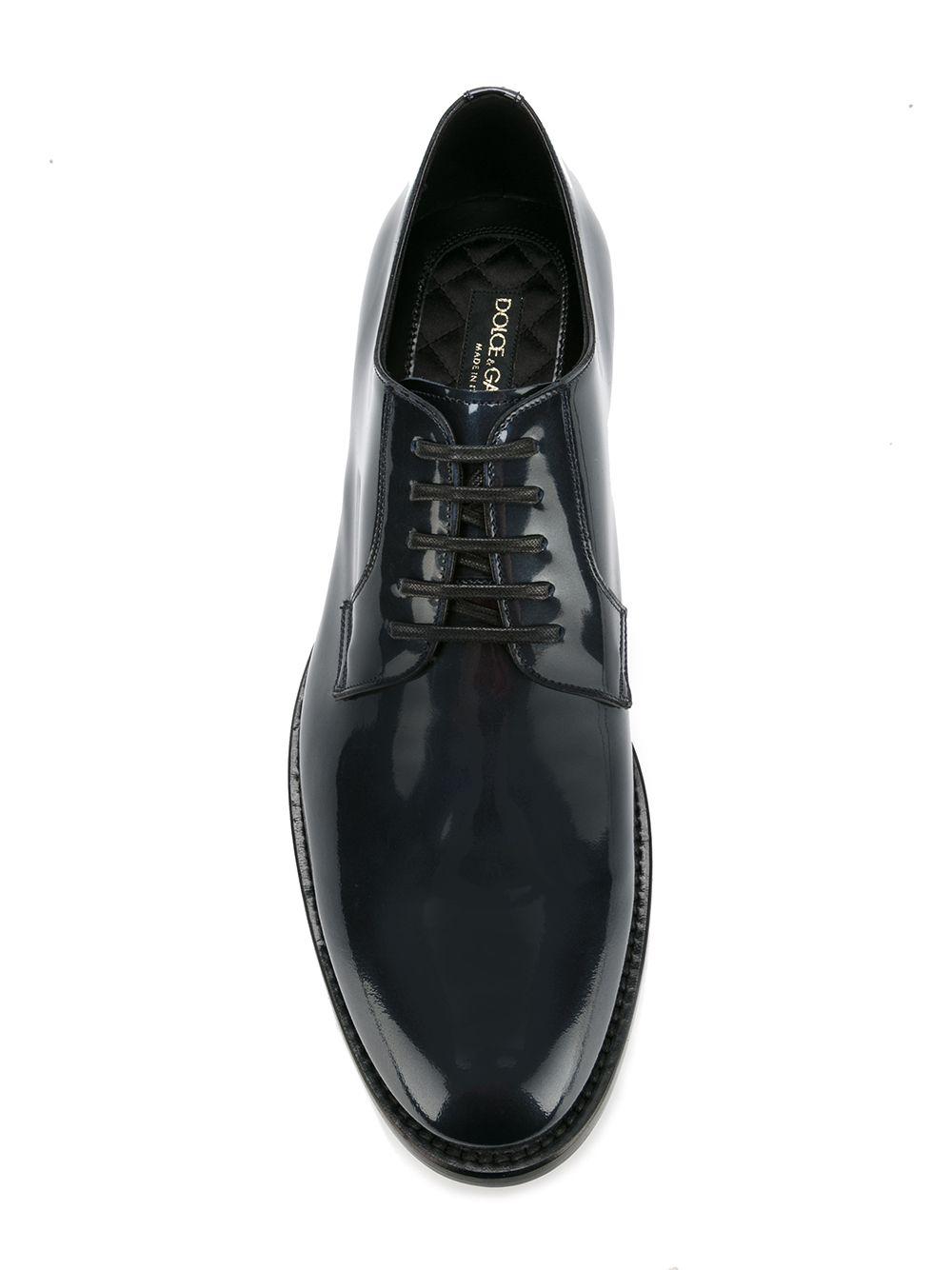 Dolce & Gabbana Leather Varnished Derby Shoes in Blue for ...