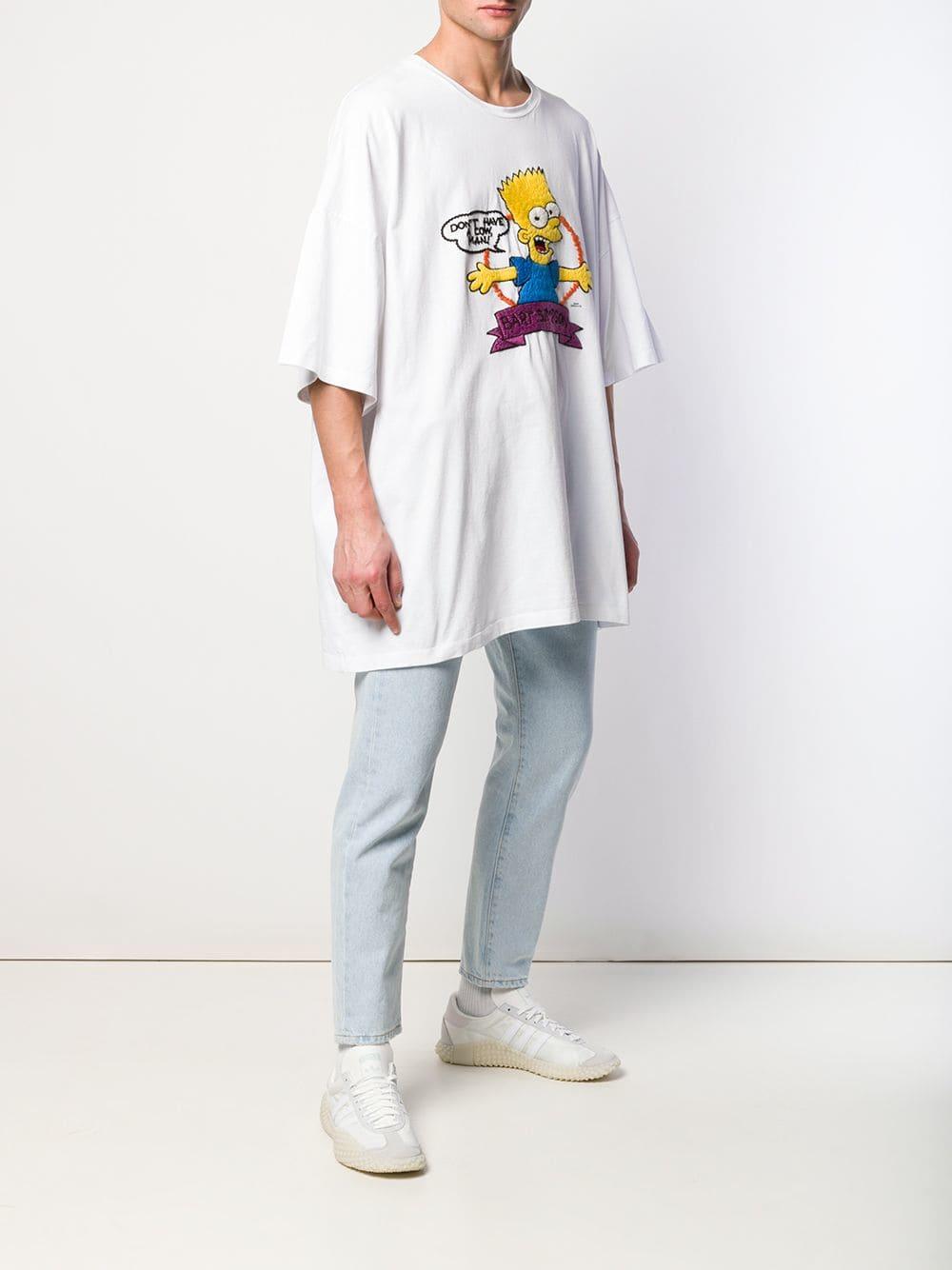 T-shirt Bart Simpson oversize Off-White c/o Virgil Abloh pour homme en  coloris Blanc | Lyst