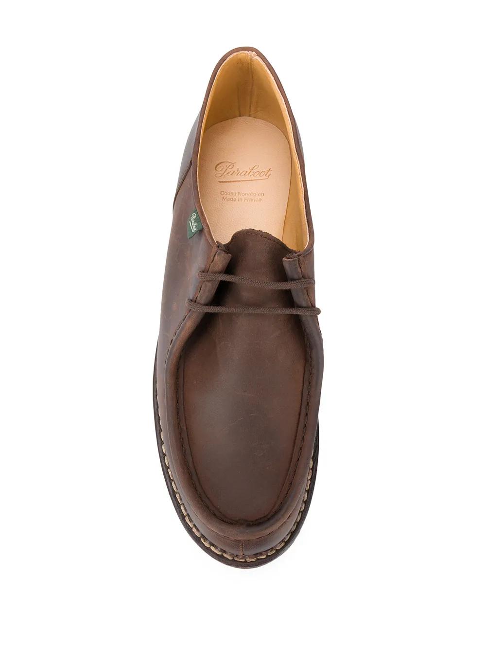 Paraboot Nubuck Leather Moc Toe Loafers in Brown for Men | Lyst display picture 1