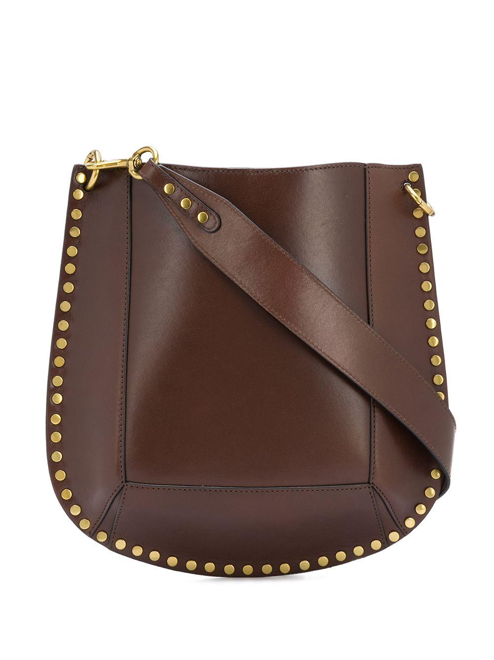 Isabel Marant Leather Stud-detail Shoulder Bag in Brown - Lyst