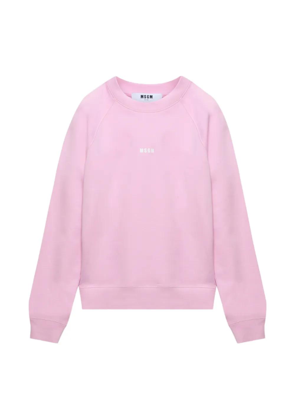 MSGM Milano - Sweat-shirt Femme En Coton Blanc Imprimé Multicolore, Taille S, Neuf Avec étiquettes