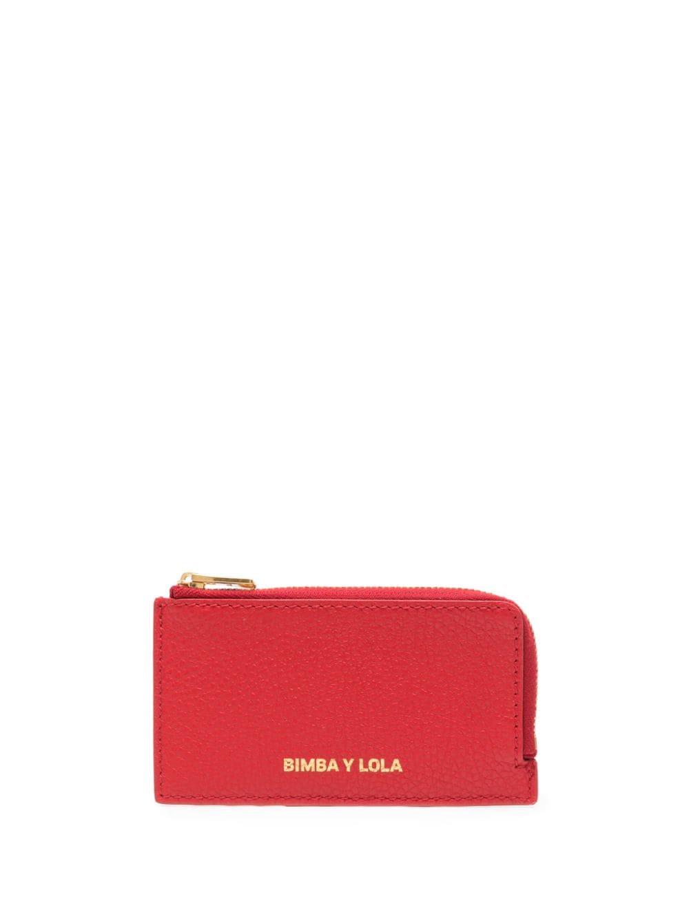 Bimba Y Lola Gold-tone Logo Zip-around Wallet - Black