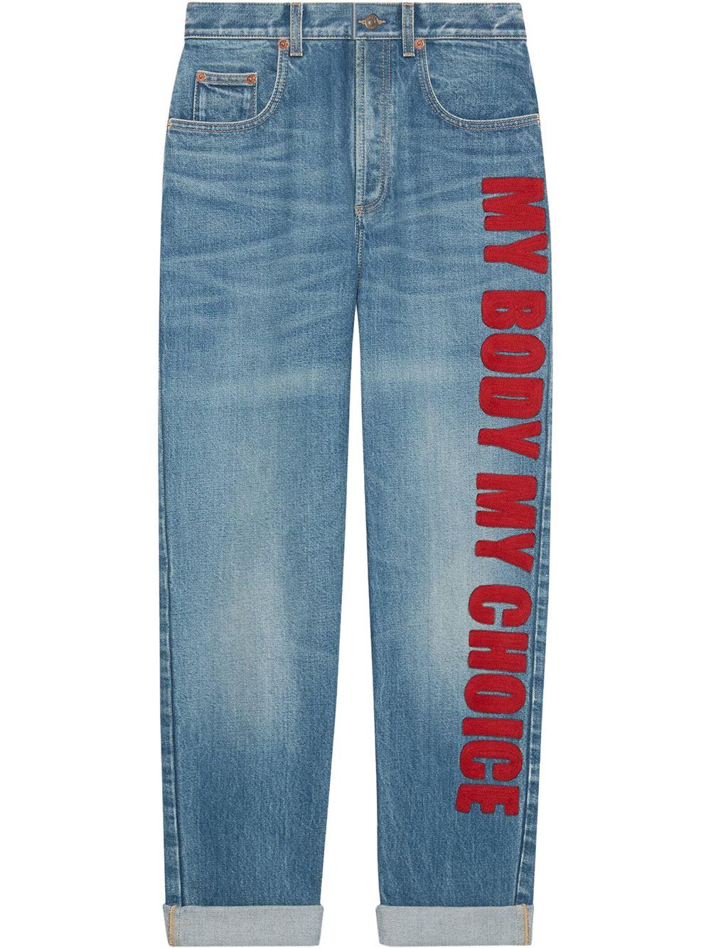 Gucci My Body My Choice Jeans in Blue | Lyst