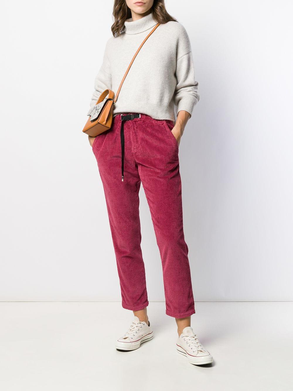 White Sand Corduroy Trousers in Pink 