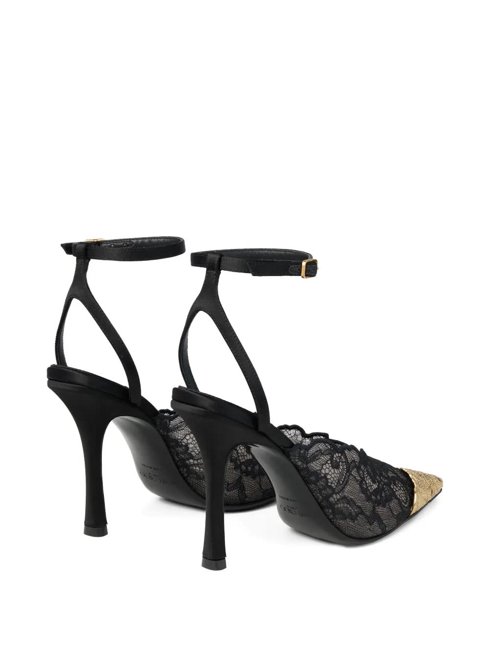 Jimmy Choo Faiz 100 レース メタルトゥ パンプス ブラック | Lyst