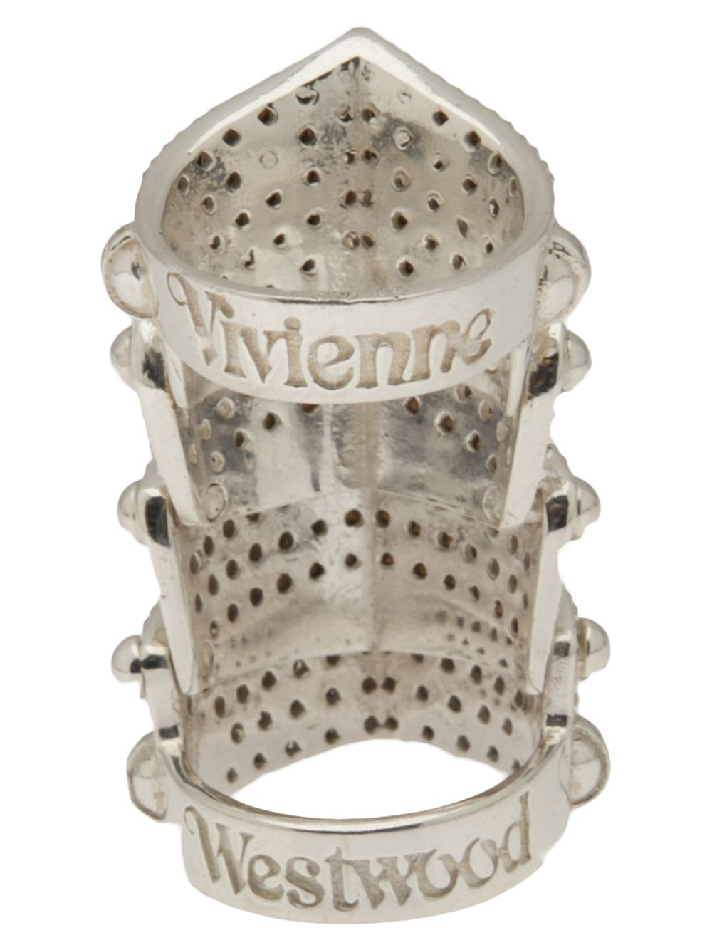 Vivienne Westwood Hinged Armor Ring in Gray Lyst
