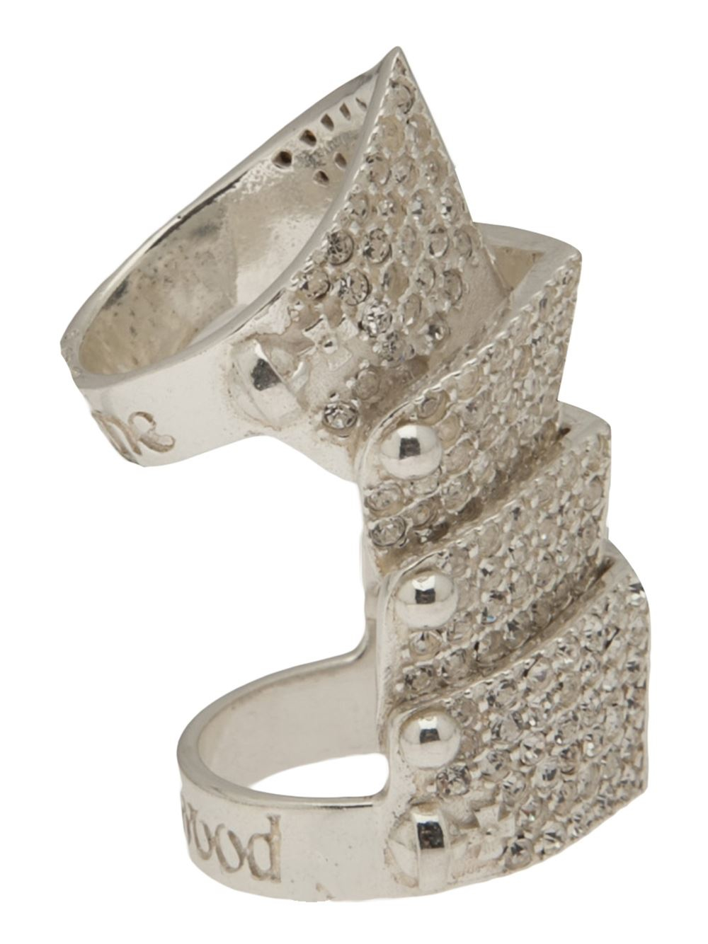 Vivienne Westwood Hinged Armor Ring in Gray Lyst