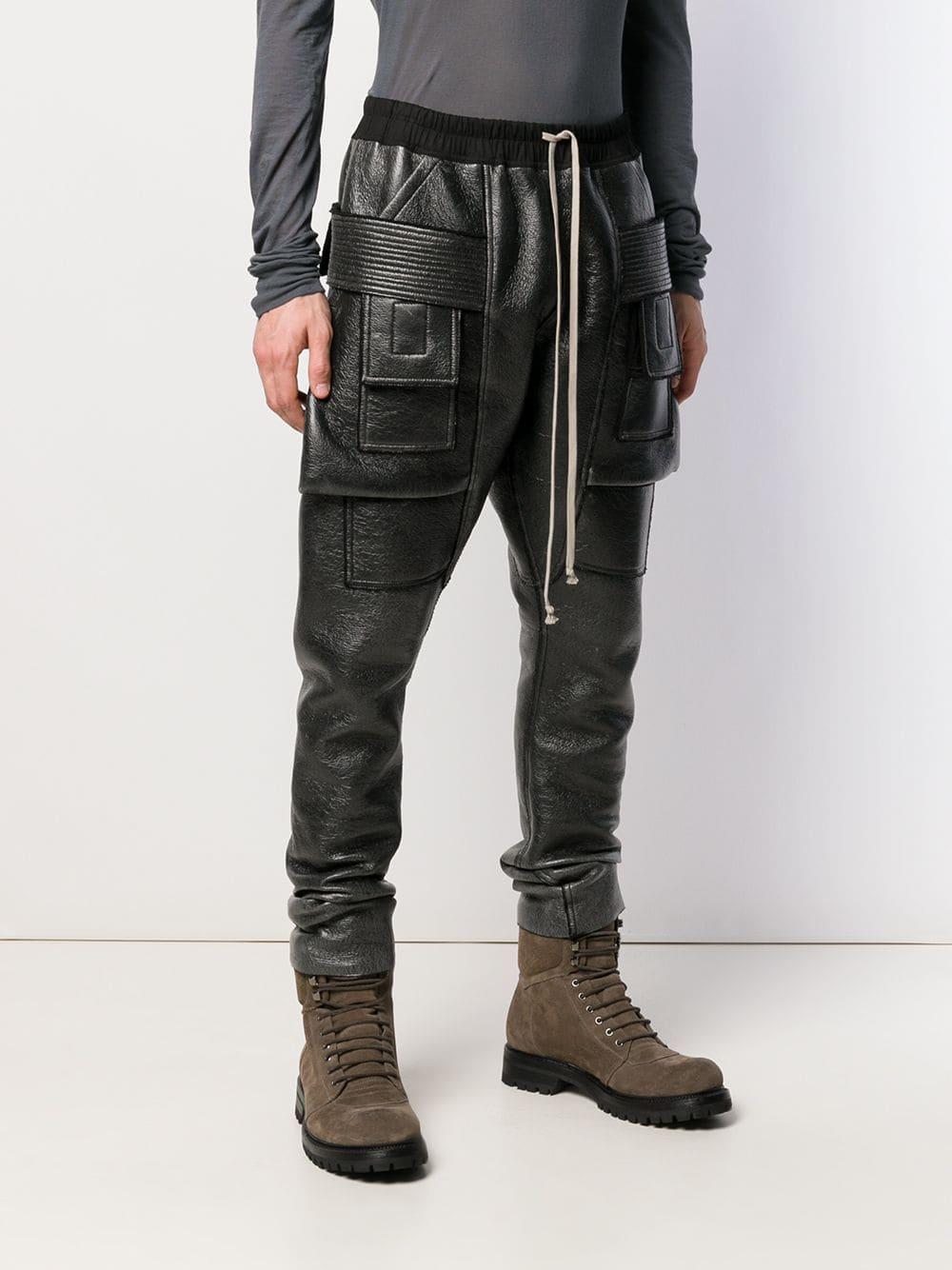 Rick Owens Drkshdw Cotton Creatch Cargo Pants in Black for Men - Lyst