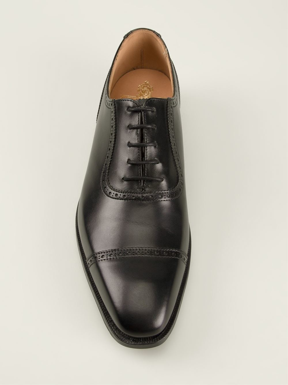 Lyst - Crockett And Jones Westbourne Leather Oxford Shoes in Black for Men