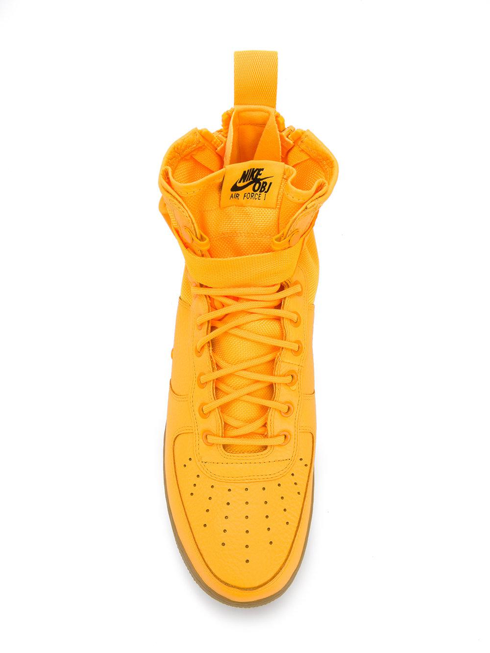 Nike Leather Sf Air Force 1 Mid Obj Sneakers in Yellow \u0026 Orange (Yellow)  for Men - Lyst